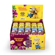 Barra de Frutas Kids - 20 Barras 22g Banana com Uva - Banana Brasil
