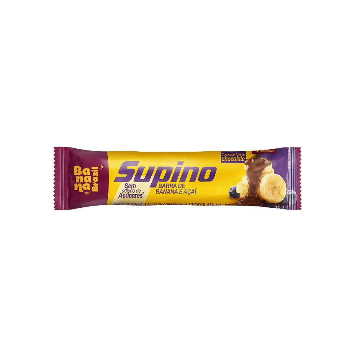 Barra de Frutas Supino - 1 unidade Zero A�a� - Banana Brasil