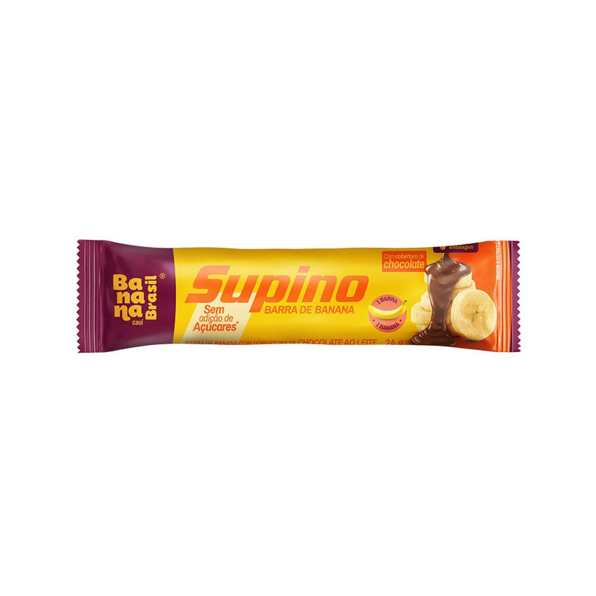 Barra de Frutas Supino - 1 unidade Zero ao Leite - Banana Brasil*** Data Venc. 15/03/2025