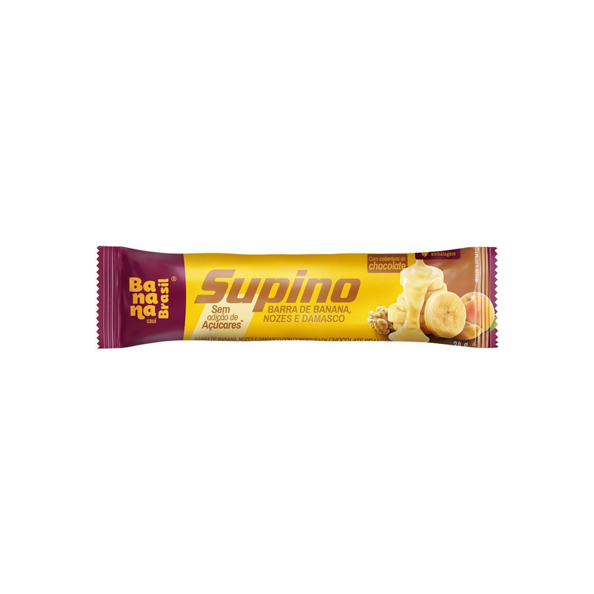 Barra de Frutas Supino - 1 unidade Zero Nozes E Damasco - Banana Brasil