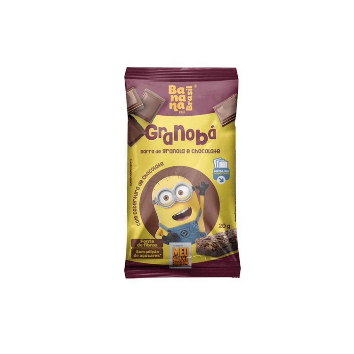 Barra de Granola Granob� - 1 Unidade 20g Chocolate - Banana Brasil