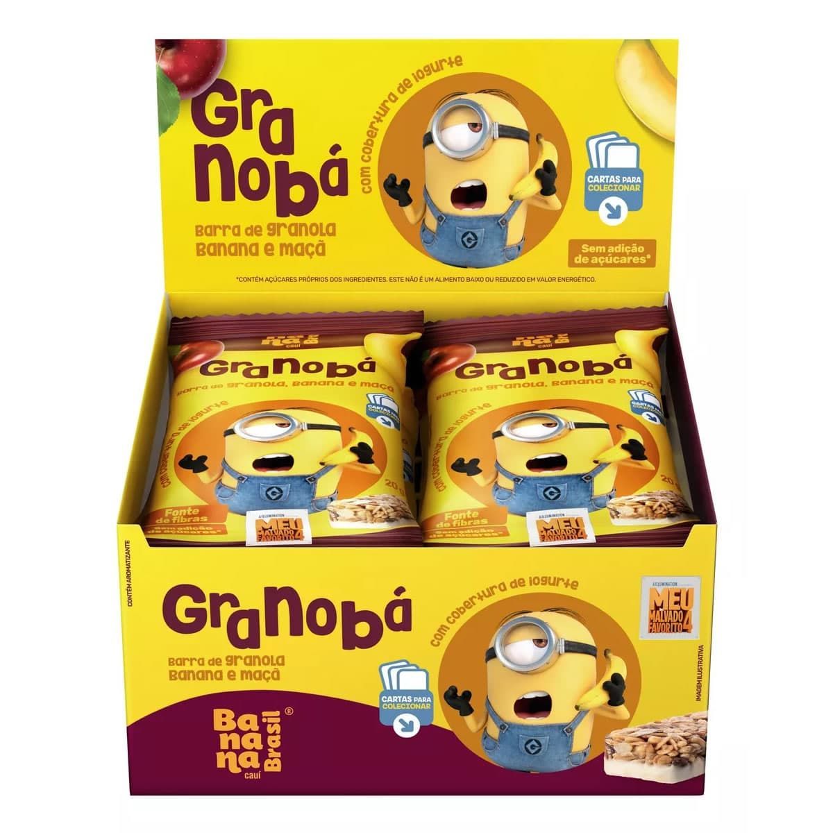 Barra de Granola Granob� - 12 Barras 20g Banana e Ma�a - Banana Brasil