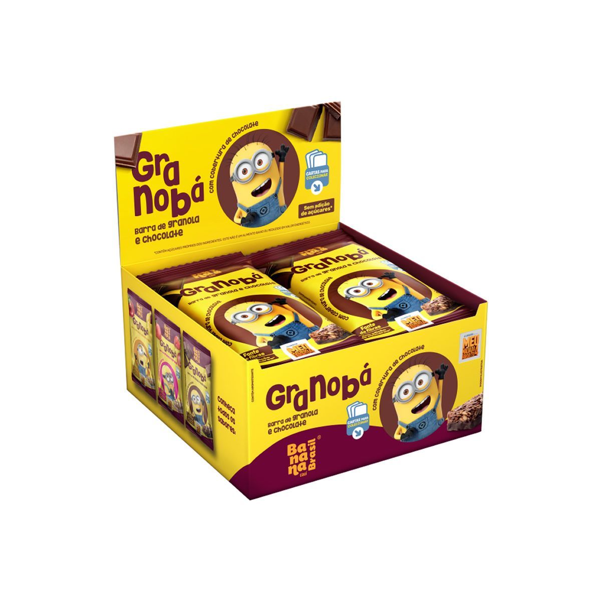 Barra de Granola Granob� - 12 Unidades 20g Chocolate - Banana Brasil*** Data Venc. 24/12/2024