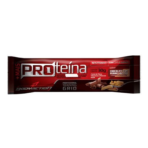 Barra de Prote�na - 1 barra de 30g - Chocolate com Peanut Butter - BodyAction