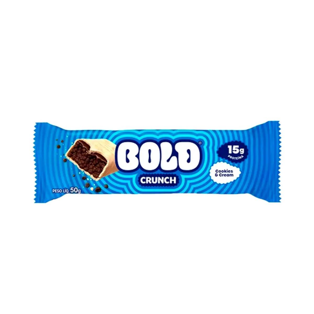 Barra de Prote�na - 1 unid 50g Crunch Cookies e Cream - Bold