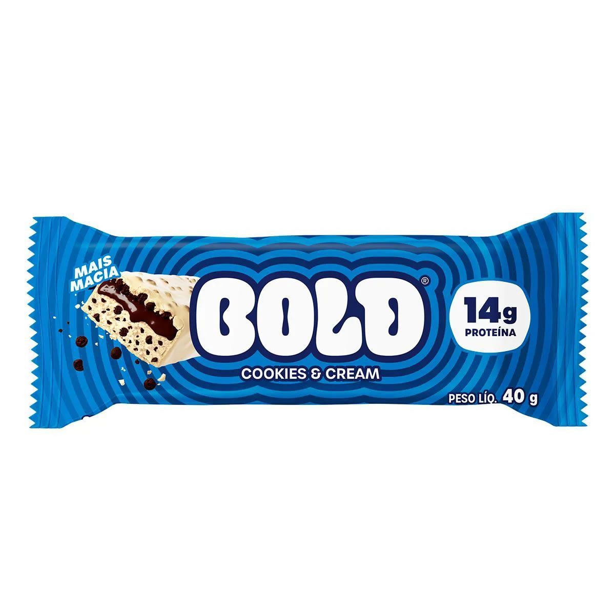 Barra de Prote�na - 1 Unidade 40g Cookies e Cream - Bold