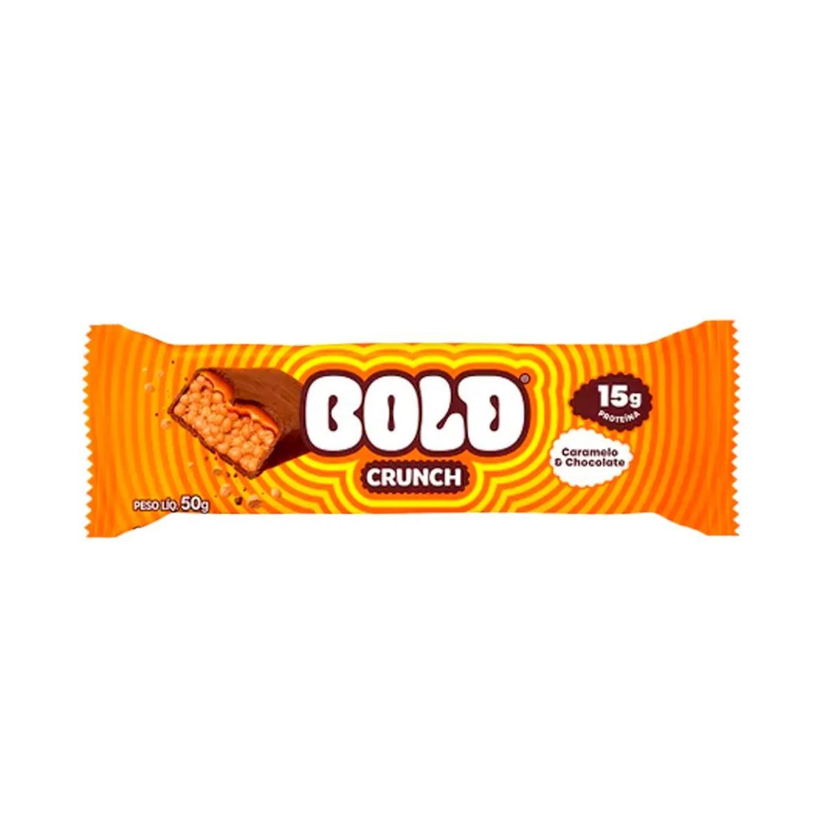 Barra de Prote�na - 1 unidade 50g Crunch Caramelo e Chocolate - Bold*** Data Venc. 30/07/2025
