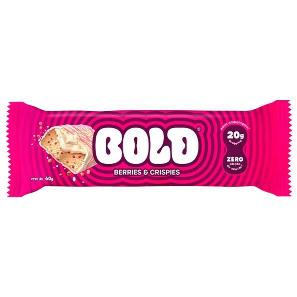 Barra de Proteina - 1 Unidade 60g Berries & Crispies - Bold
