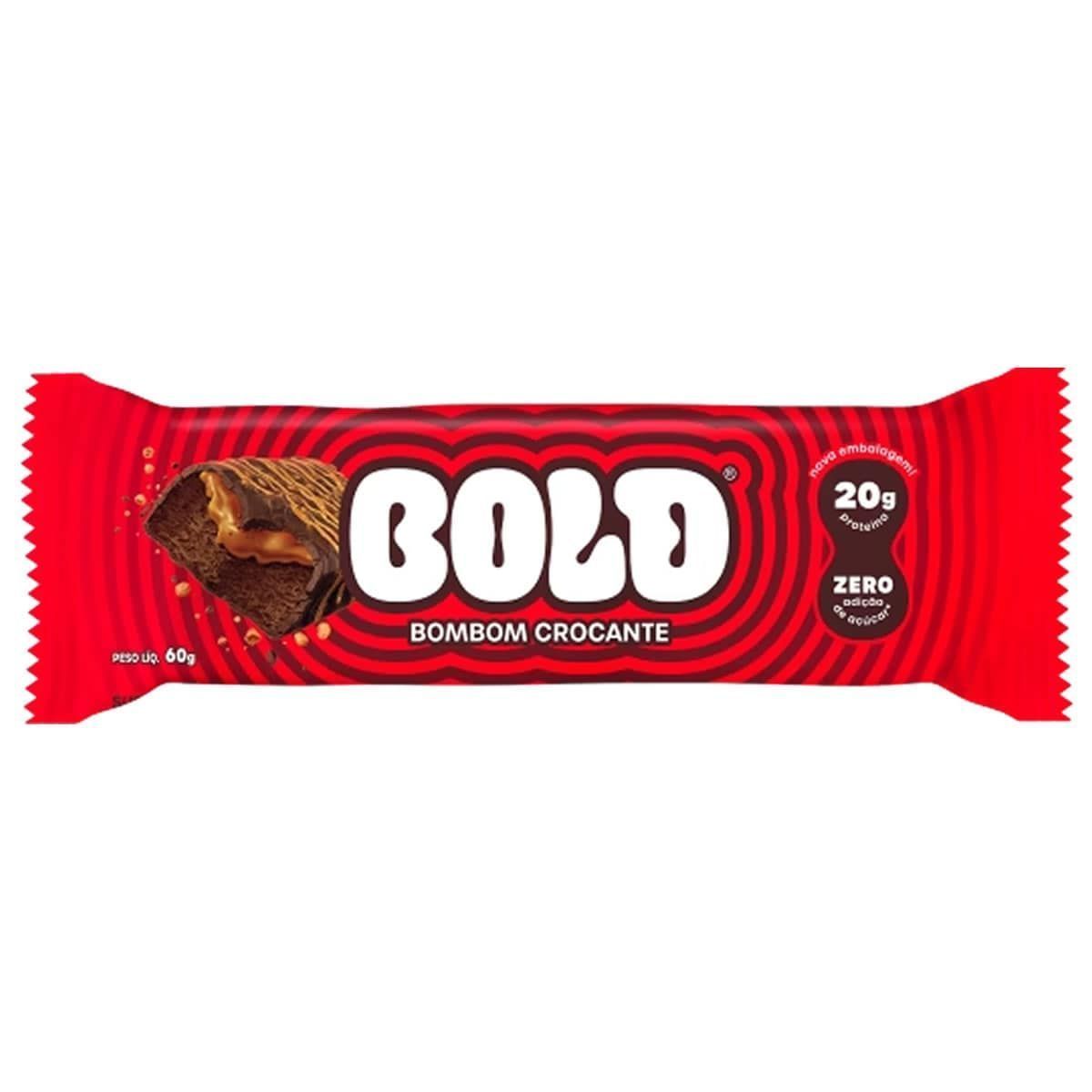 Barra de Proteina - 1 Unidade 60g Bombom Crocante - Bold
