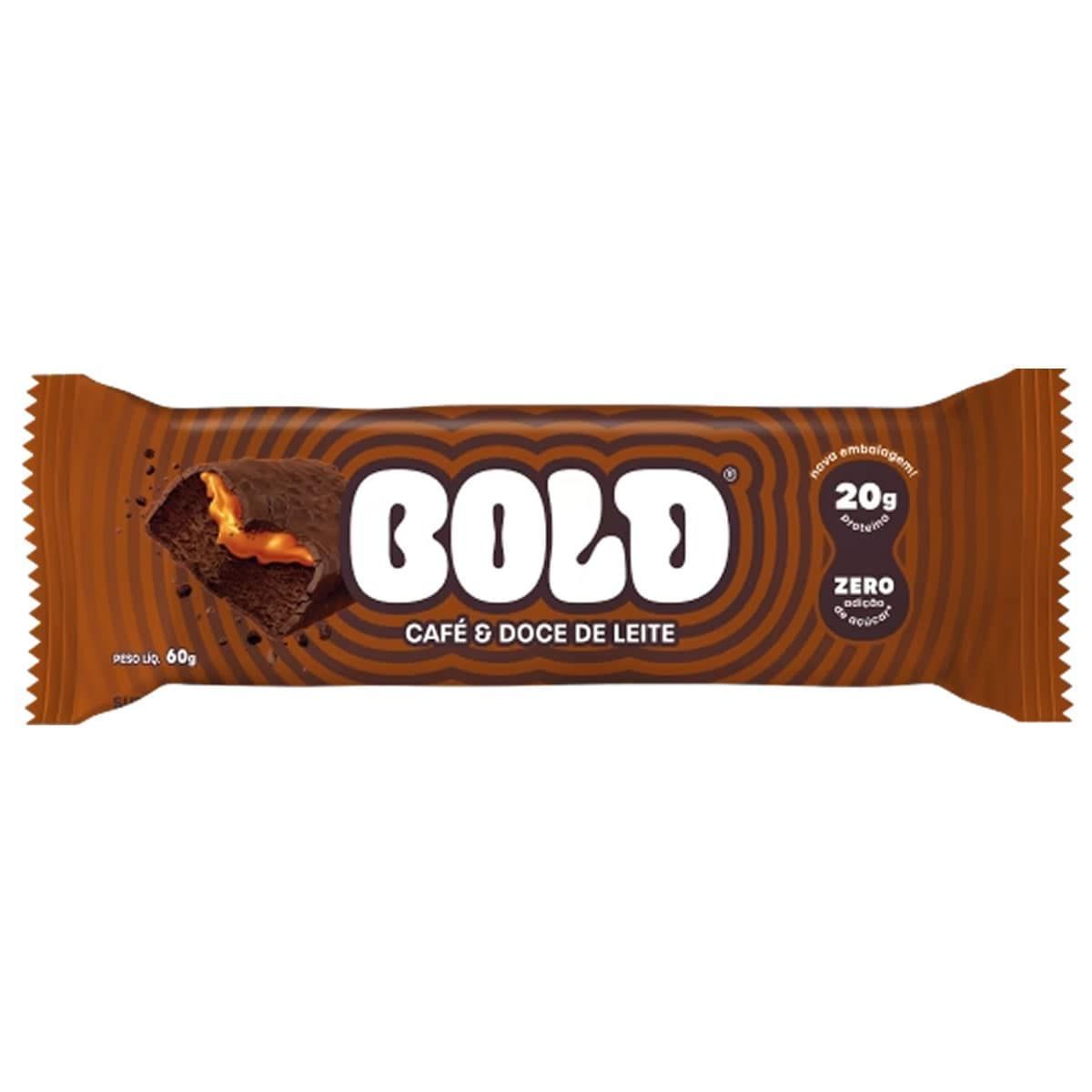 Barra de Proteina - 1 Unidade 60g Caf� & Doce de Leite - Bold*** Data Venc. 30/10/2025