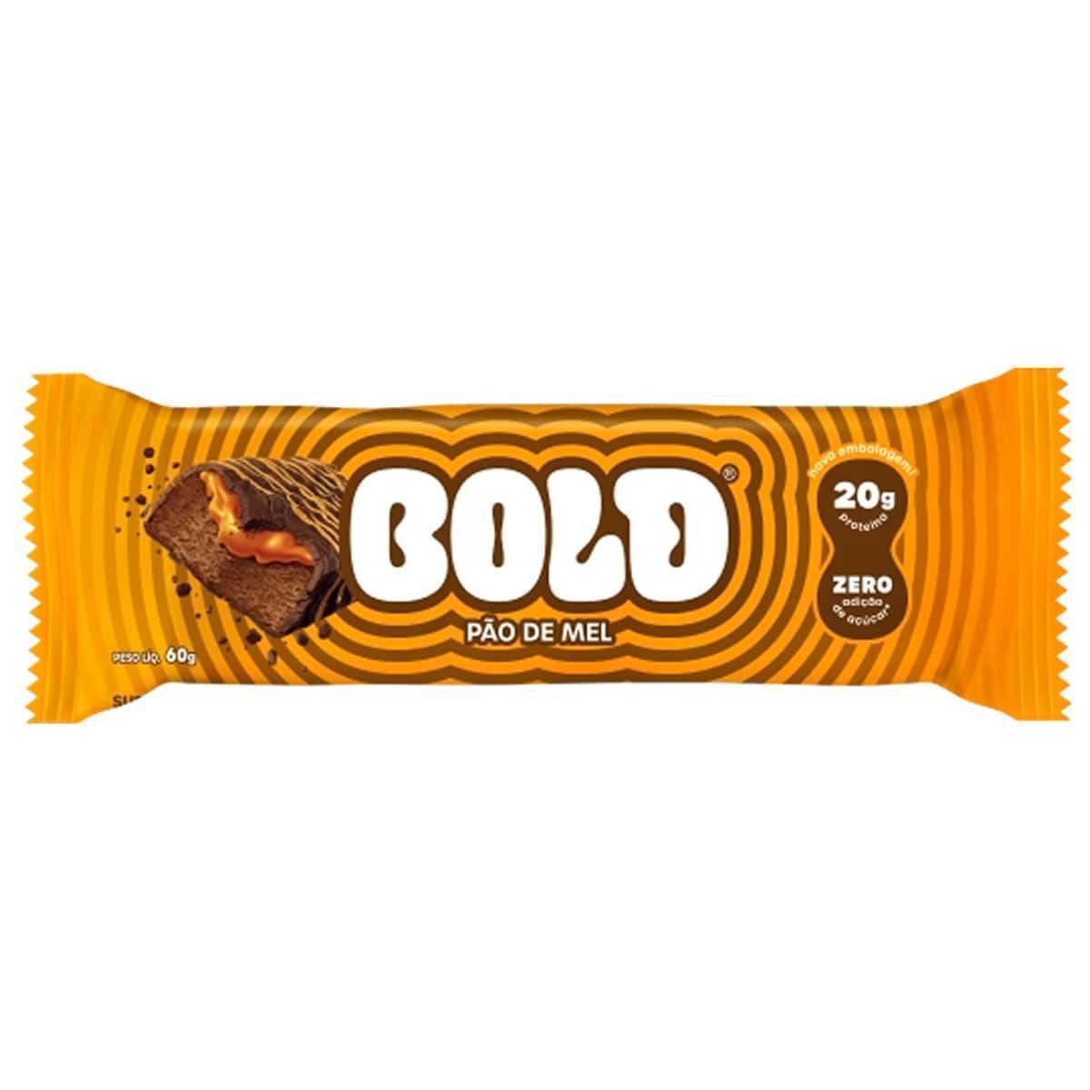 Barra de Proteina - 1 Unidade 60g P�o de Mel - Bold