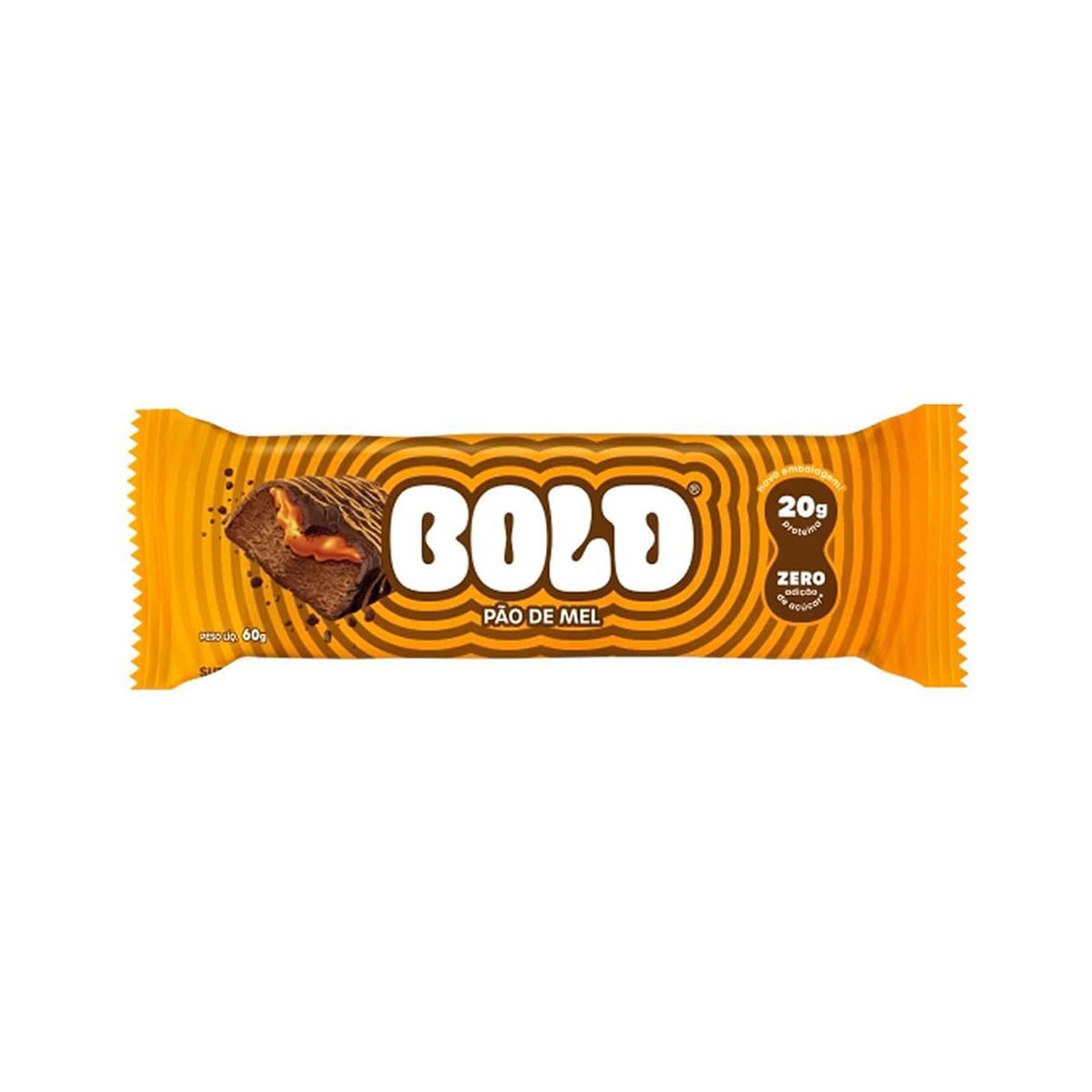Barra de Prote�na - 1 Unidade 60g P�o de Mel - Bold