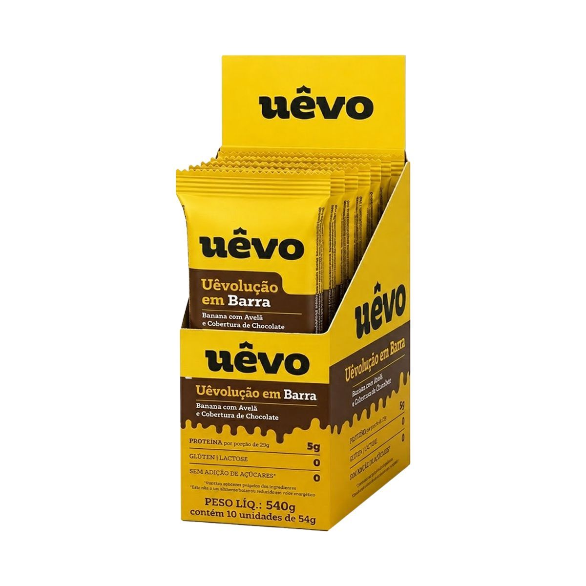 Barra de Prote�na - 10 Unidades 29g Banana com Avel� -  U�vo