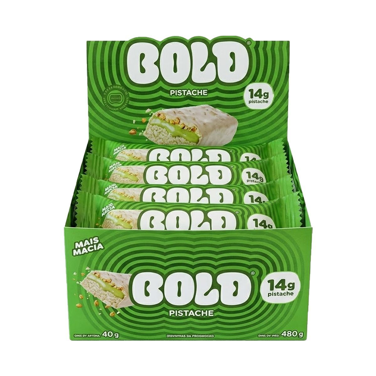 Barra de Prote�na - 12 Unidade 40g Pistache - Bold