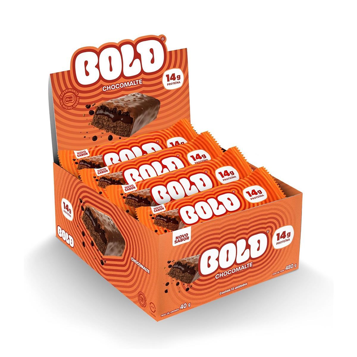 Barra de Prote�na - 12 Unidades 40g Chocomalte - Bold