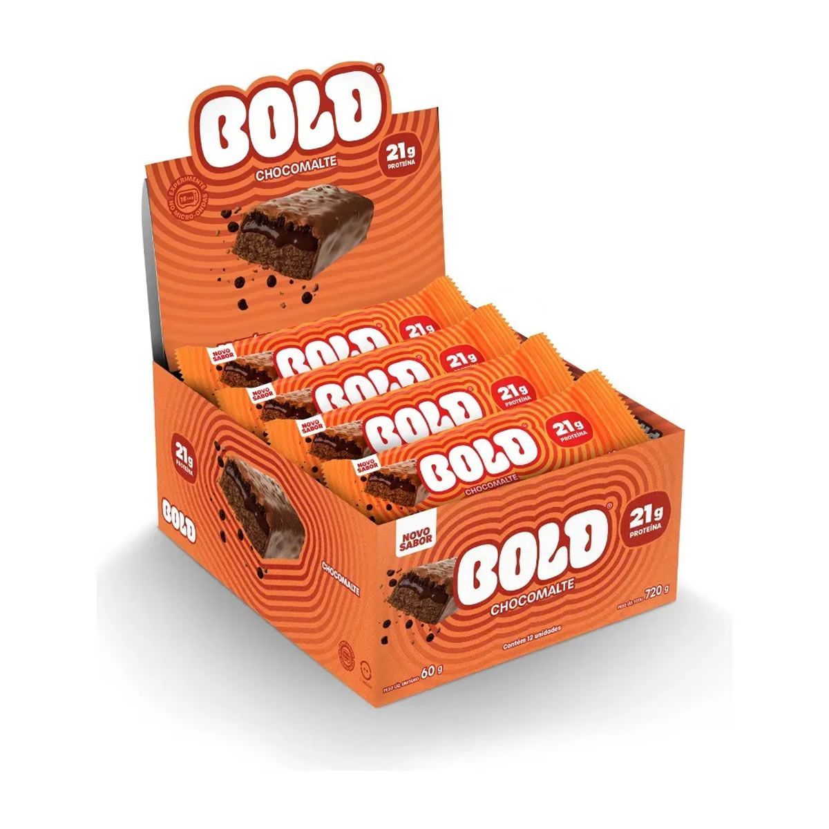 Barra de Prote�na - 12 Unidades 60g Chocomalte - Bold