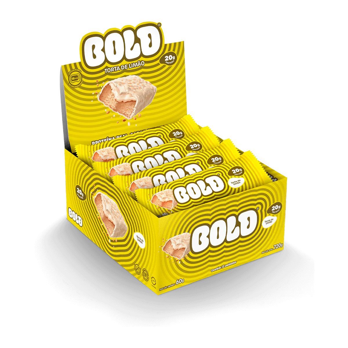 Barra de Proteina - 12 Unidades 60g Torta de Lim�o - Bold