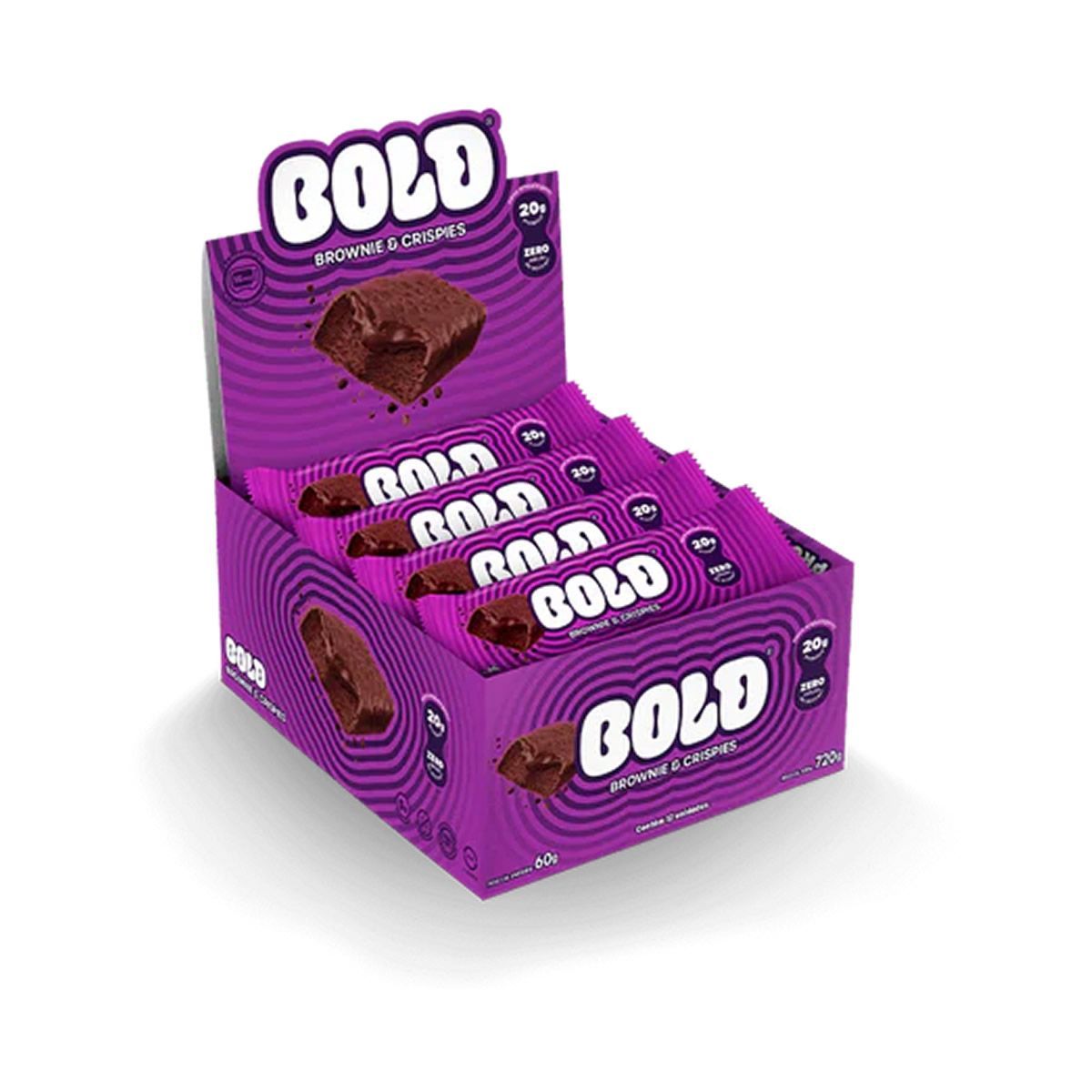 Barra de Prote�na - 12 Unidades de 60g Brownie & Crispies - Bold