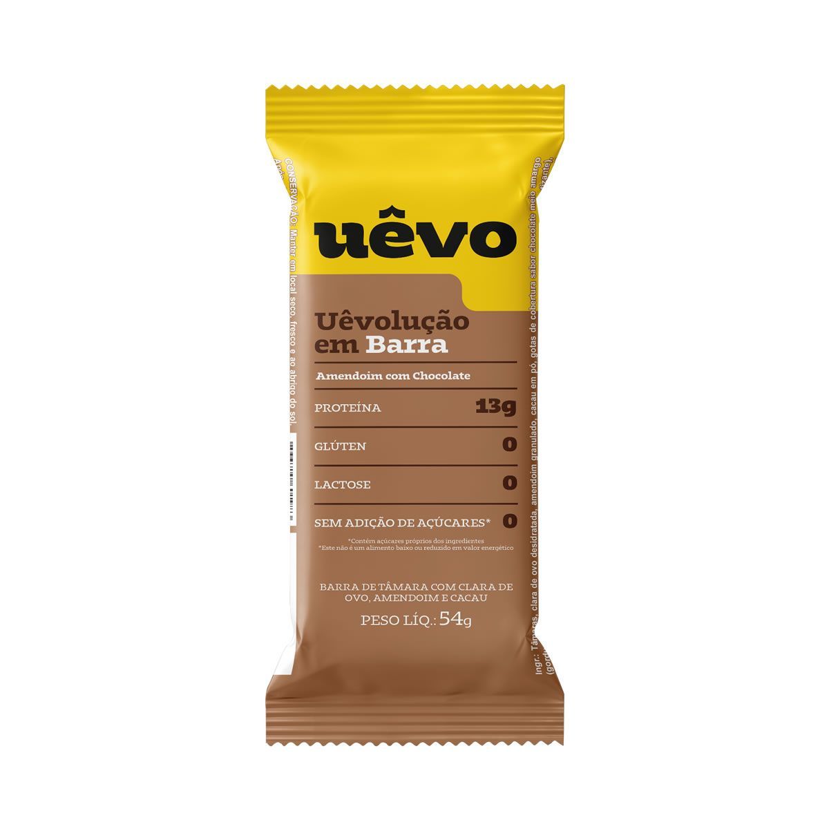 Barra de Proteina - 54g Amendoim com Chocolate - U�vo