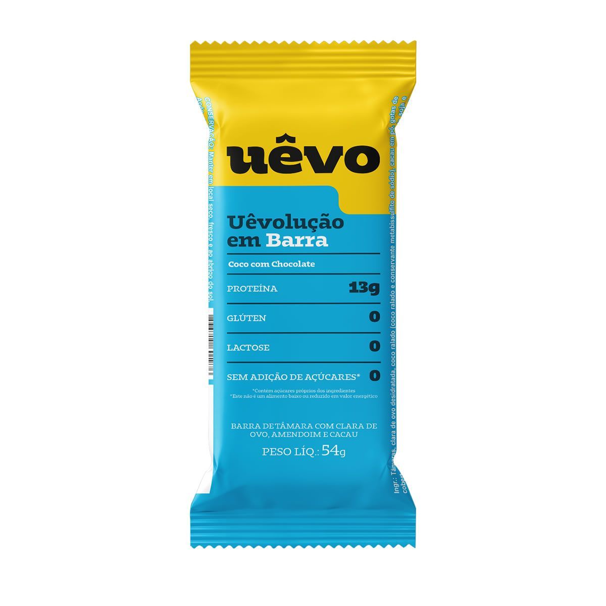 Barra de Proteina - 54g Coco com Chocolate - U�vo
