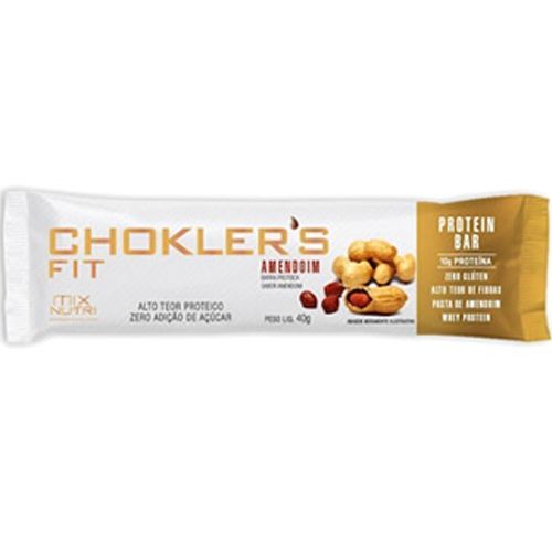 Barra de Prote�na Choklers Fit - 40g Amendoim - Mix Nutri