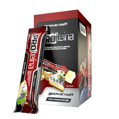 Barra de Prote�na - 12 Unidades 30g Torta de Lim�o - BodyAction