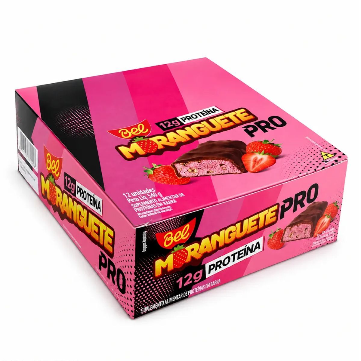 Barra de Proteina Moranguete PRO - 12 unidades de 45g - ZD alimentos