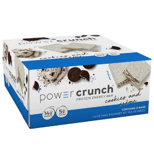 Barra de Proteina Power Crunch - 12 Unidades Cookies e Creme - BNRG