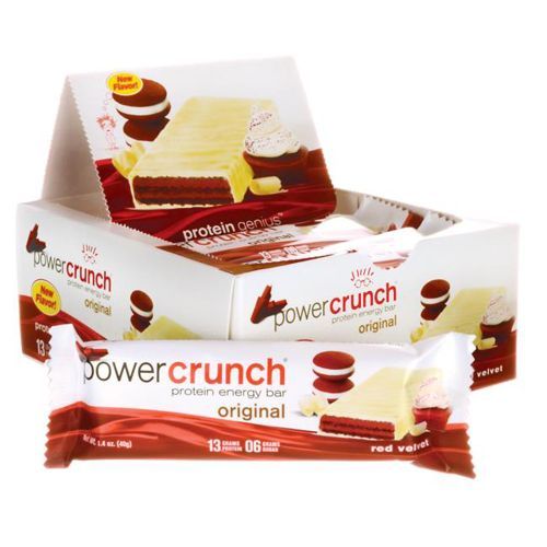 Barra de Proteina Power Crunch - 12 Unidades Red Velvet - BNRG