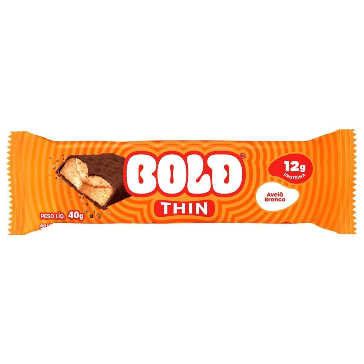 Barra de Proteina Thin - 1 Unidade 40g Avel� Branco - Bold