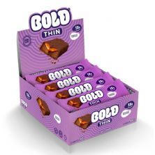 Barra de Proteina Thin - 12 Unidades 40g Caramelo Crocante - Bold