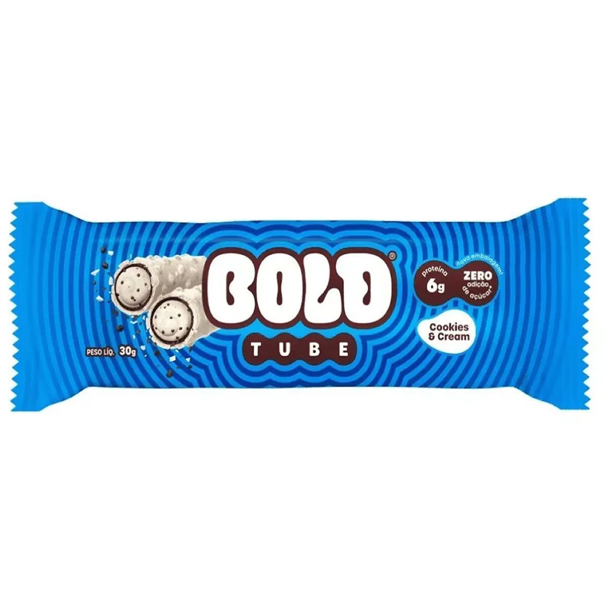 Barra de Proteina Tube - 1 Unidade 30g Cookies e Cream - Bold