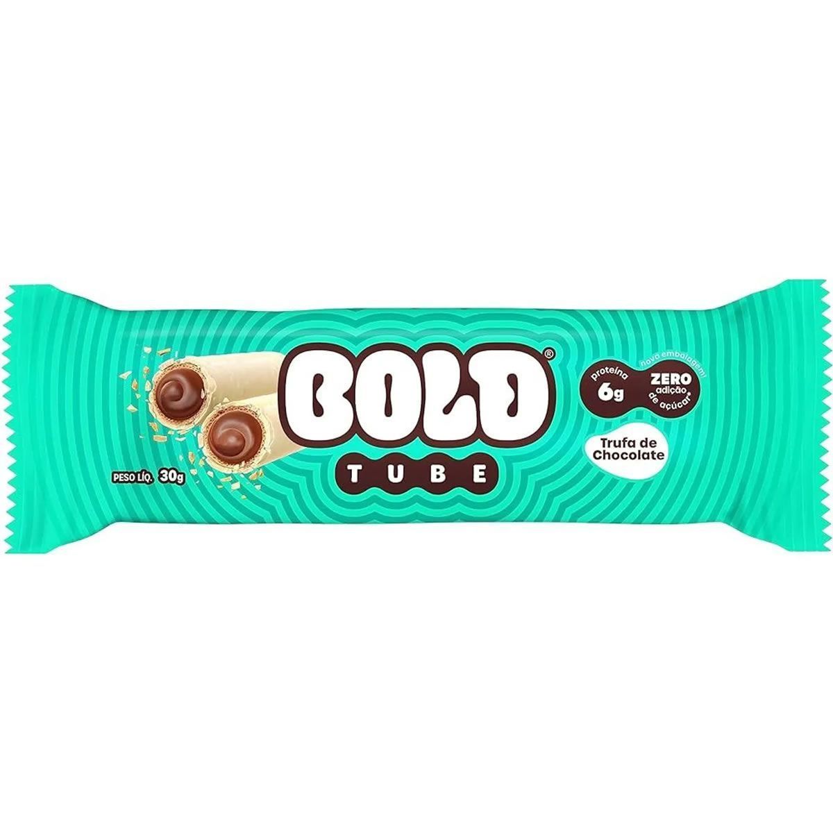 Barra de Proteina Tube - 1 Unidade 30g Trufa de Chocolate - Bold
