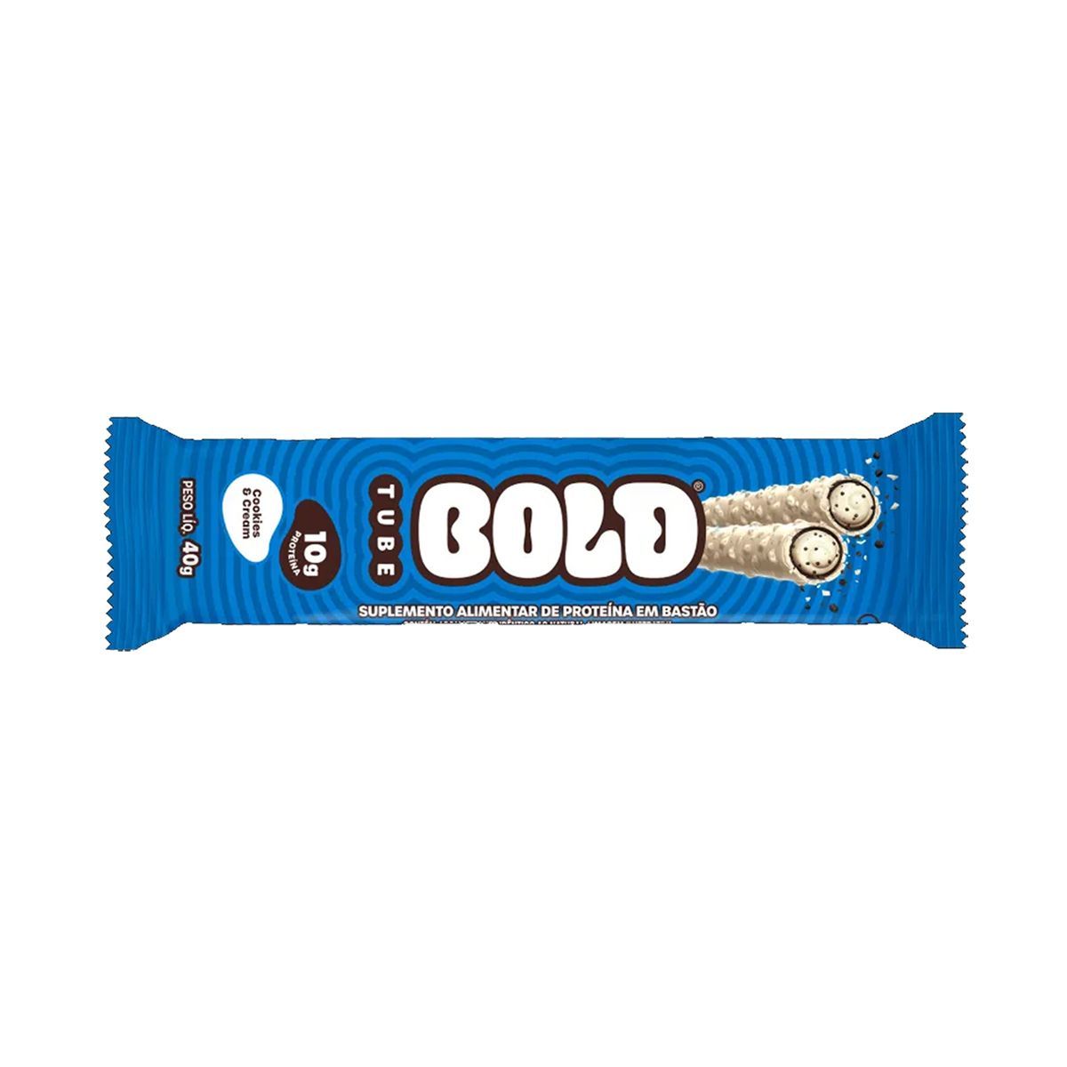 Barra de Proteina Tube - 1 Unidade 40g Cookies e Cream - Bold