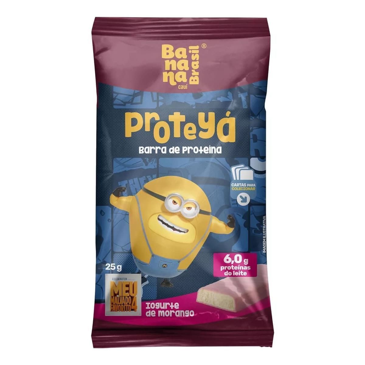 Barra de Proteinas Protey� - 1 Barra 25g Morango - Banana Brasil*** Data Venc. 18/01/2025