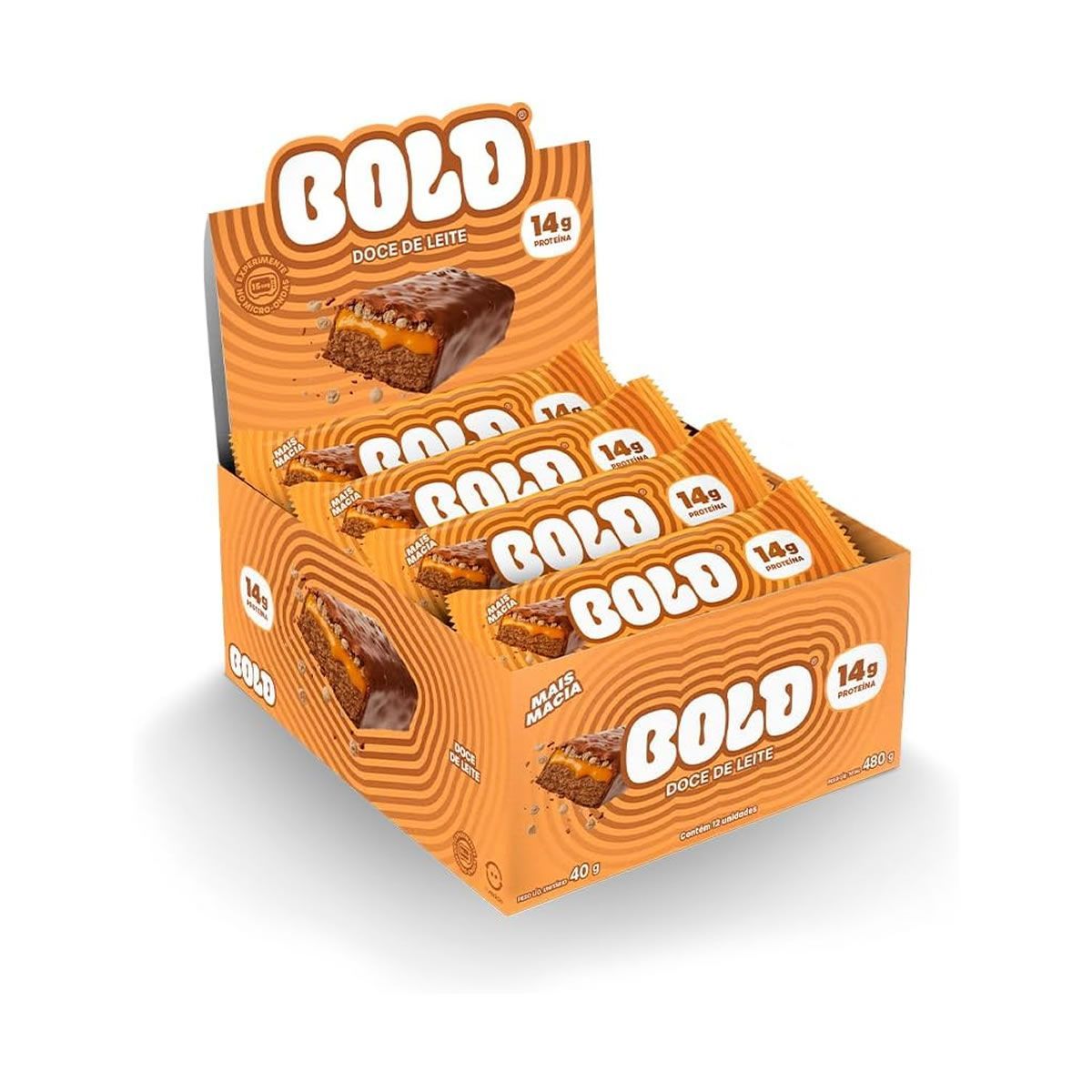 Barra de Prote�na - 12 Unidades 40g Doce de Leite - Bold