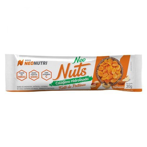 Barra Neo Nuts - Caixa com 2 Unidades - Damasco - NeoNutri
