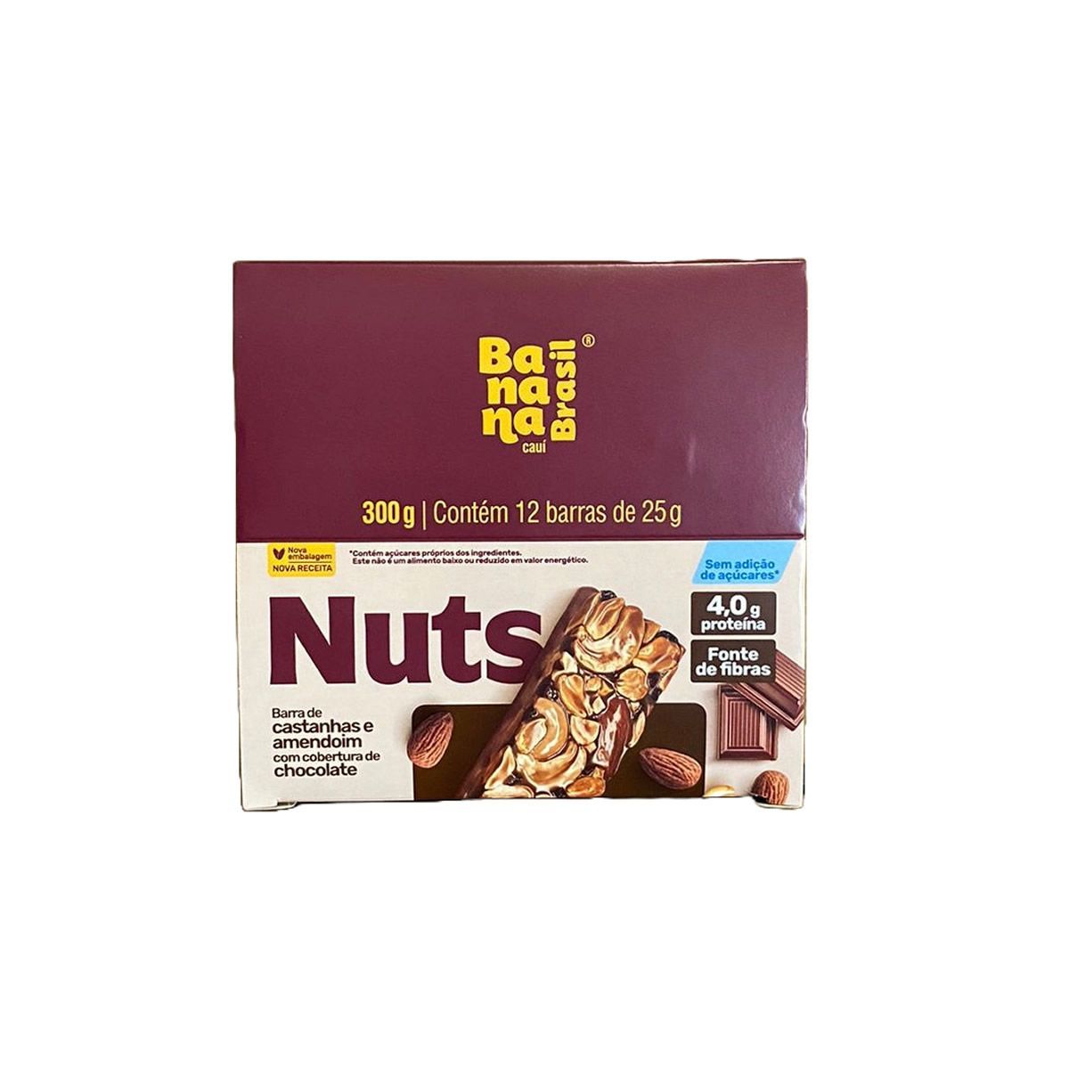 Barra Nuts - 12 Unidades 25g Chocolate - Banana Brasil
