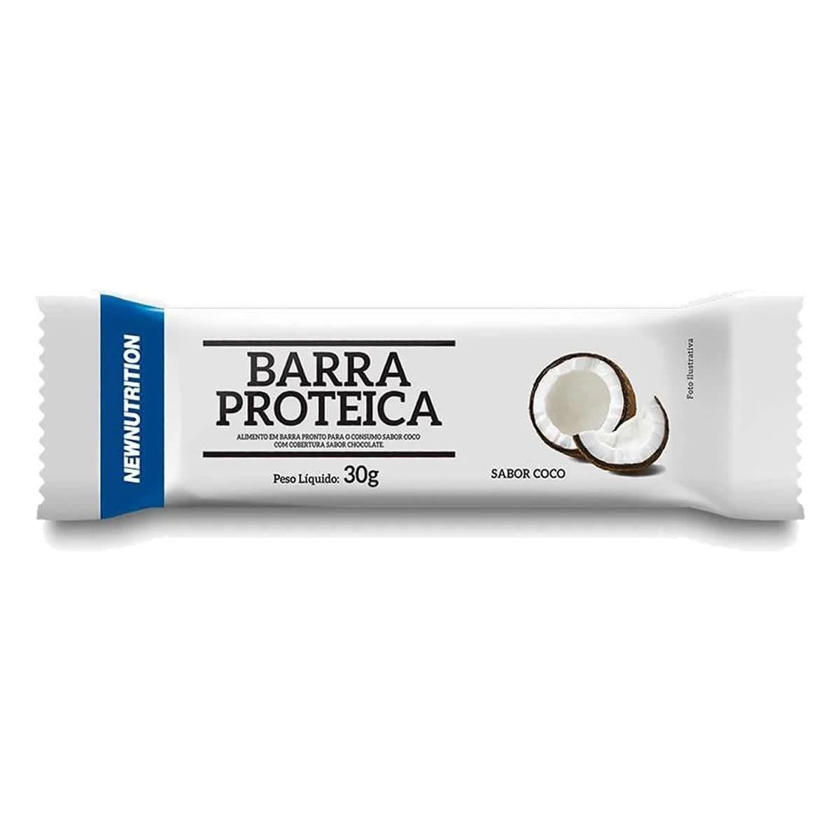 Barra Proteica - 1 Unidade de 30g Coco - NewNutrition