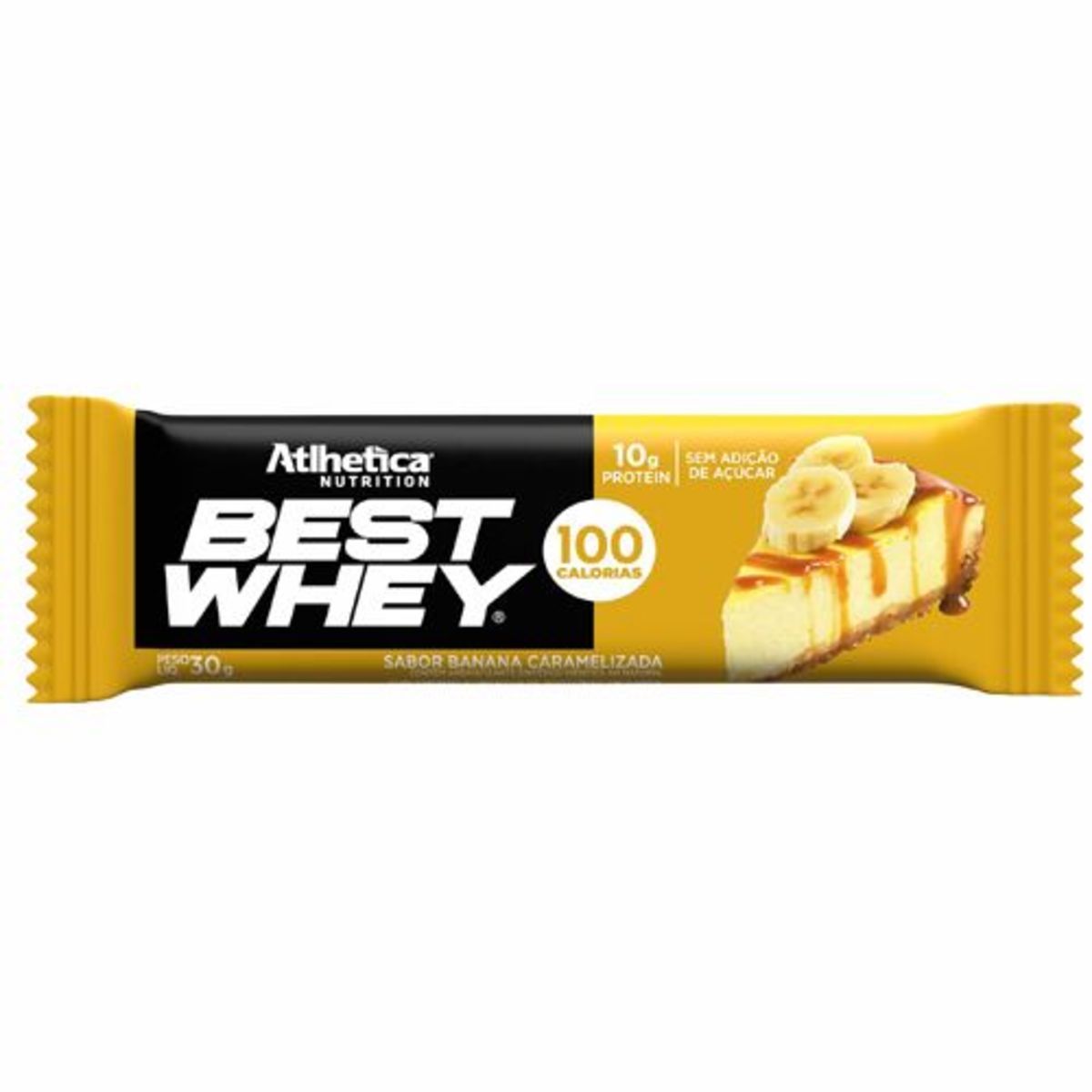 Barra Proteica Best Whey - 1 Barra 30g Banana Caramelizada - Atlhetica Nutrition*** Data Venc. 04/10/2022