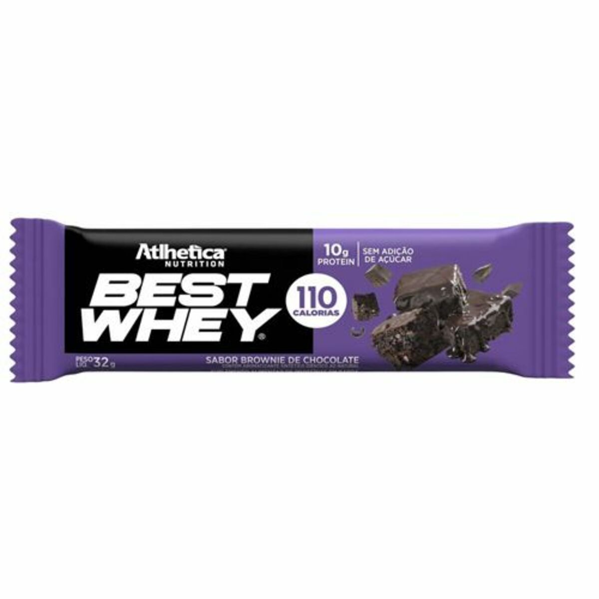 Barra Proteica Best Whey - 1 Barra 32g Brownie de Chocolate - Atlhetica Nutrition