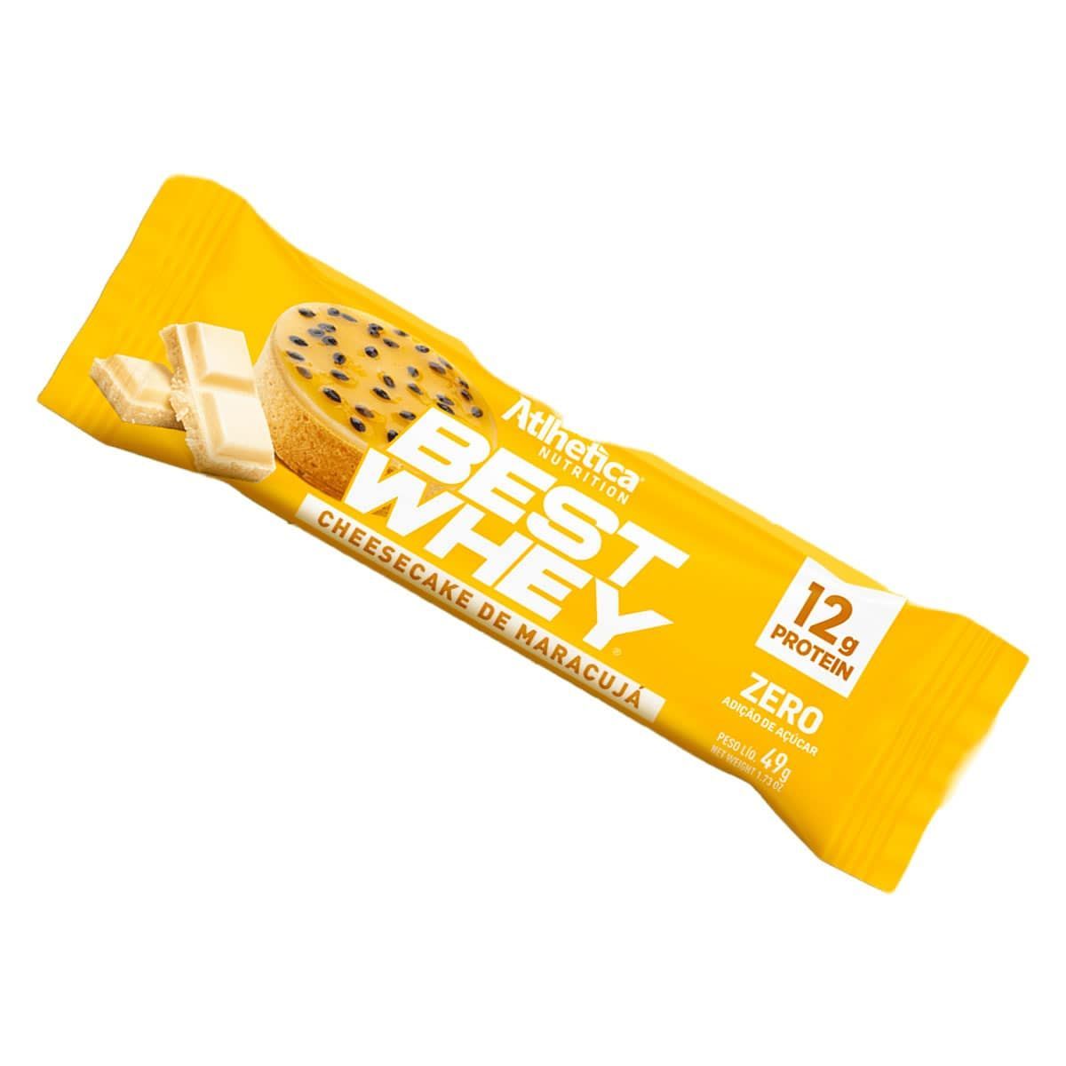 Barra Proteica Best Whey - 1 Barras 49g Cheesecake de Maracuj� - Atlhetica Nutrition*** Data Venc. 08/06/2025
