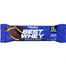 Barra Proteica Best Whey - 1 Barras 49g Cookies & Cream - Atlhetica Nutrition