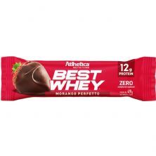 Barra Proteica Best Whey - 1 Barras 49g Morango Perfetto - Atlhetica Nutrition