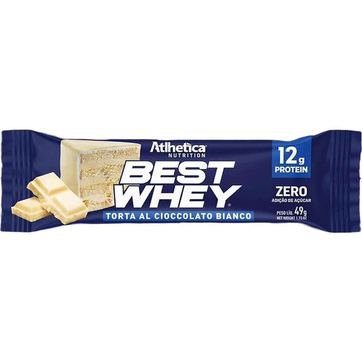 Barra Proteica Best Whey - 1 Barras 49g Torta Cioccolato Bianco - Atlhetica Nutrition*** Data Venc. 12/12/2024