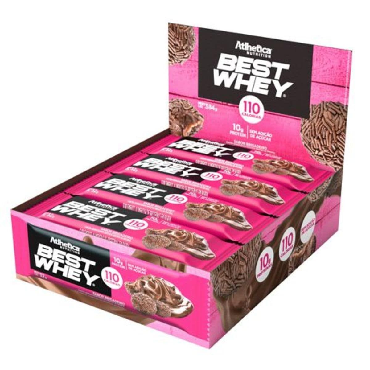 Barra Proteica Best Whey - 12 Barras 32g Brigadeiro - Atlhetica Nutrition