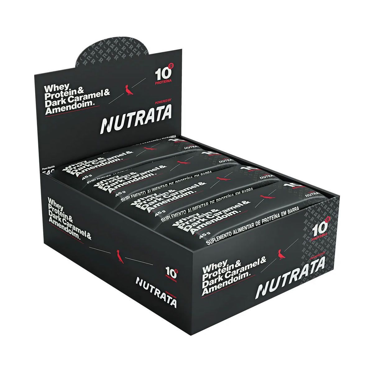 Barra Proteica Reserva - 12 Unidades 45g Dark Caramel e Amendoim - Nutrata