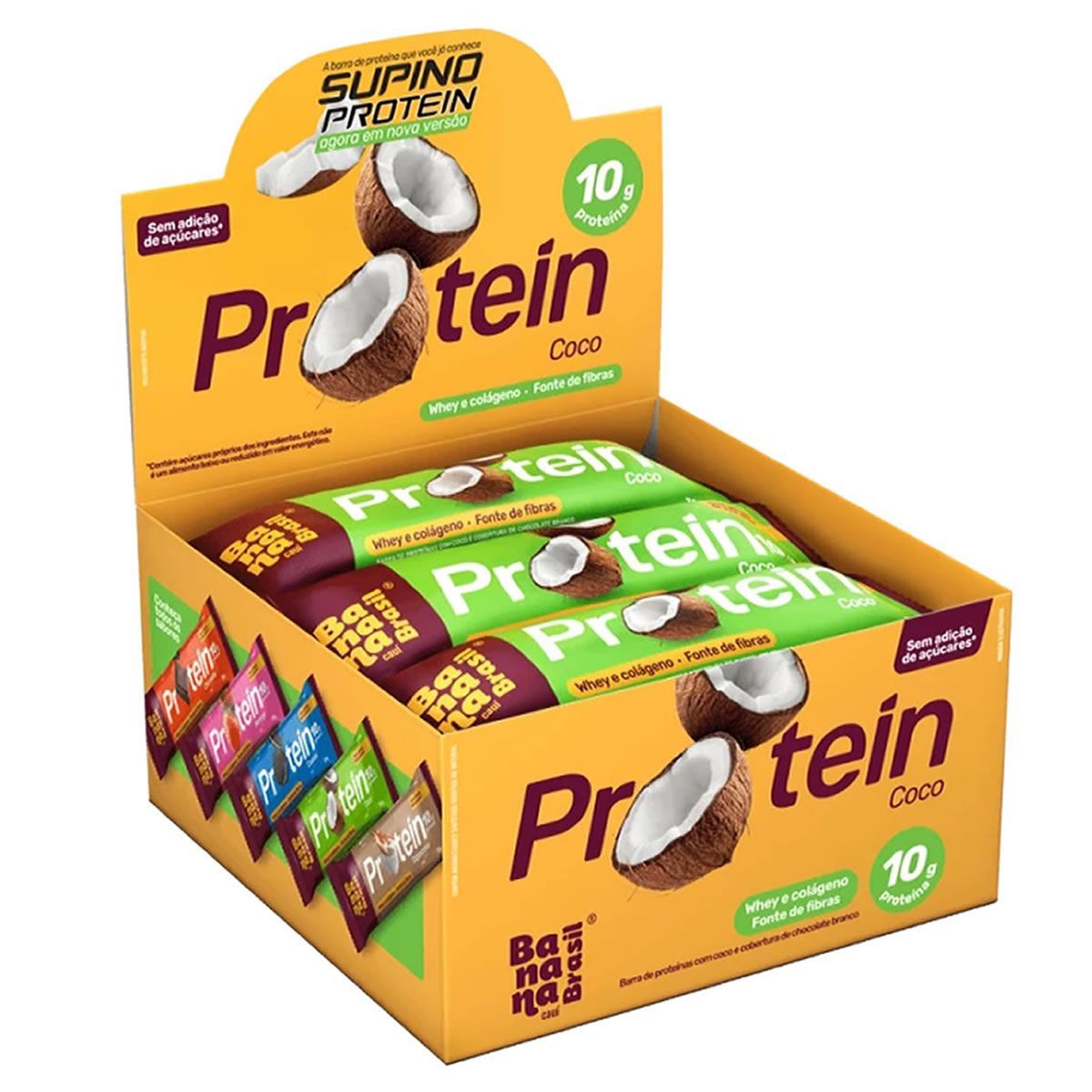 Supino Protein - 12 Unidades 30g Coco - Banana Brasil