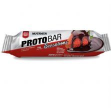 Barra Proto Bar - 1 Unidade de 70g Chocolate Meio Amargo com Recheio de Morango - Nutrata*** Data Venc. 30/07/2020
