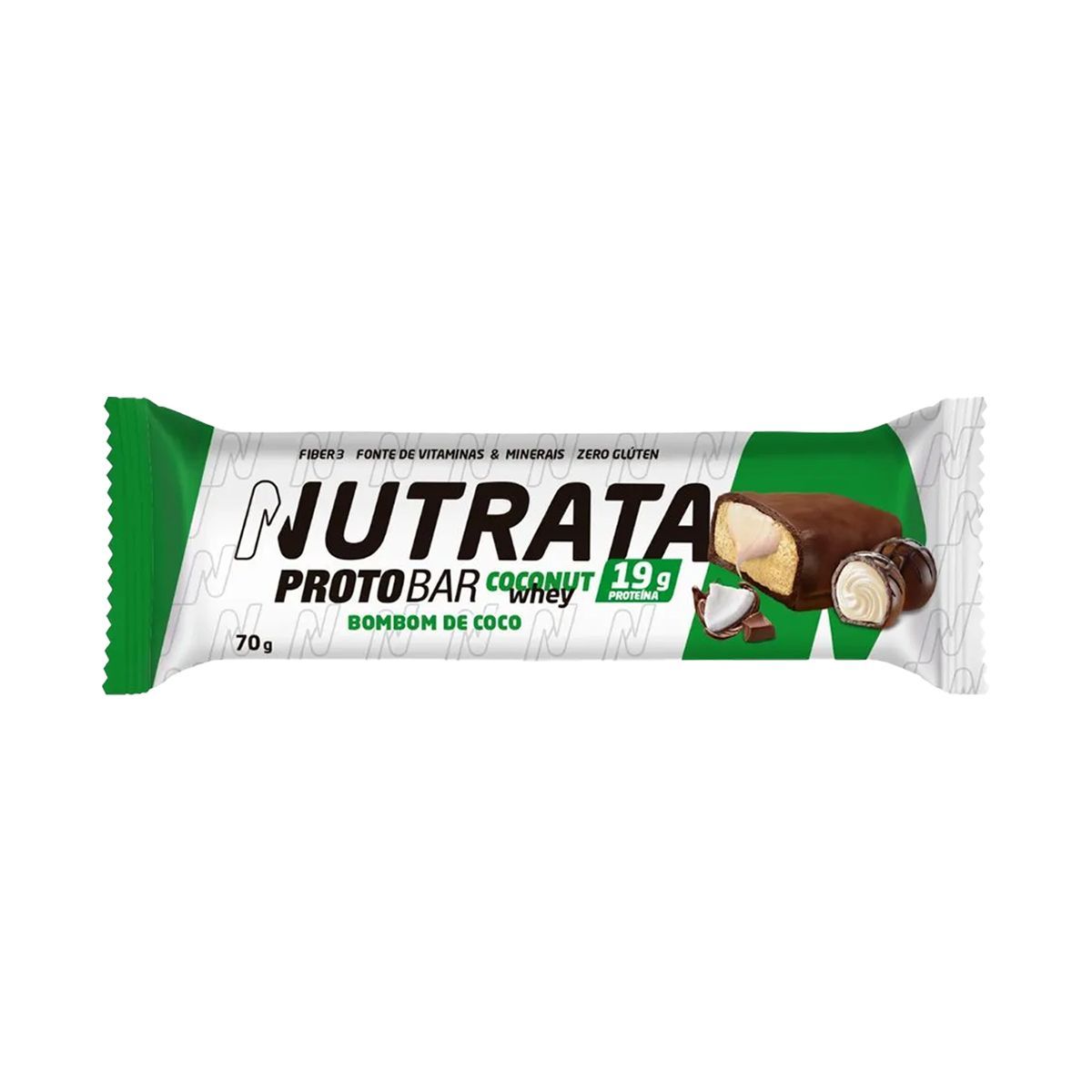 Barra Protobar Whey - 1 Unidade 70g Coconut - Nutrata